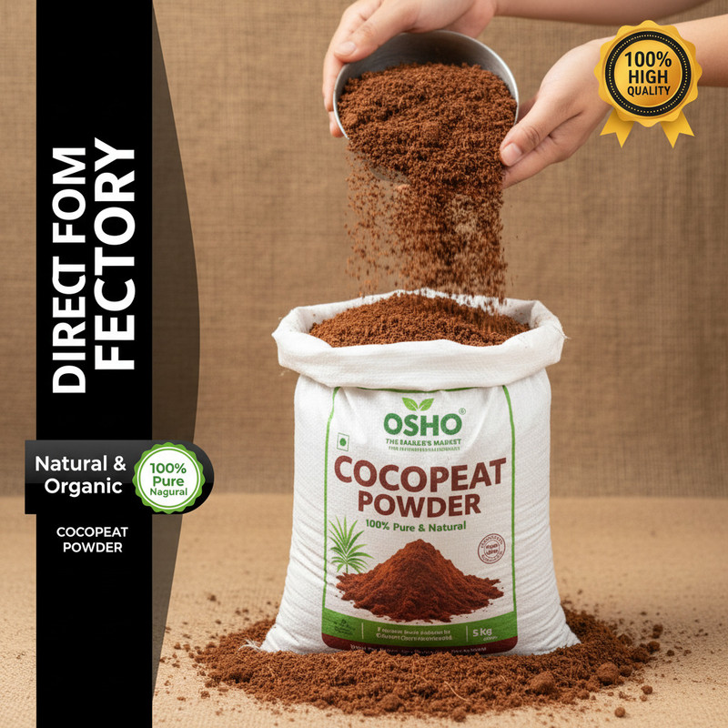 OSHO ENTEPRISE Cocopeat Powder 5kg Soil Conditioner for Garden Plants Garden Mulch(Brown 5 kg)