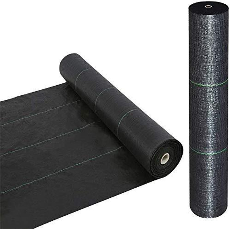 Mplus Premium Garden Weed Control Barrier Sheet Mat 2x10 meter Garden Mulch(BLACK 1 kg)