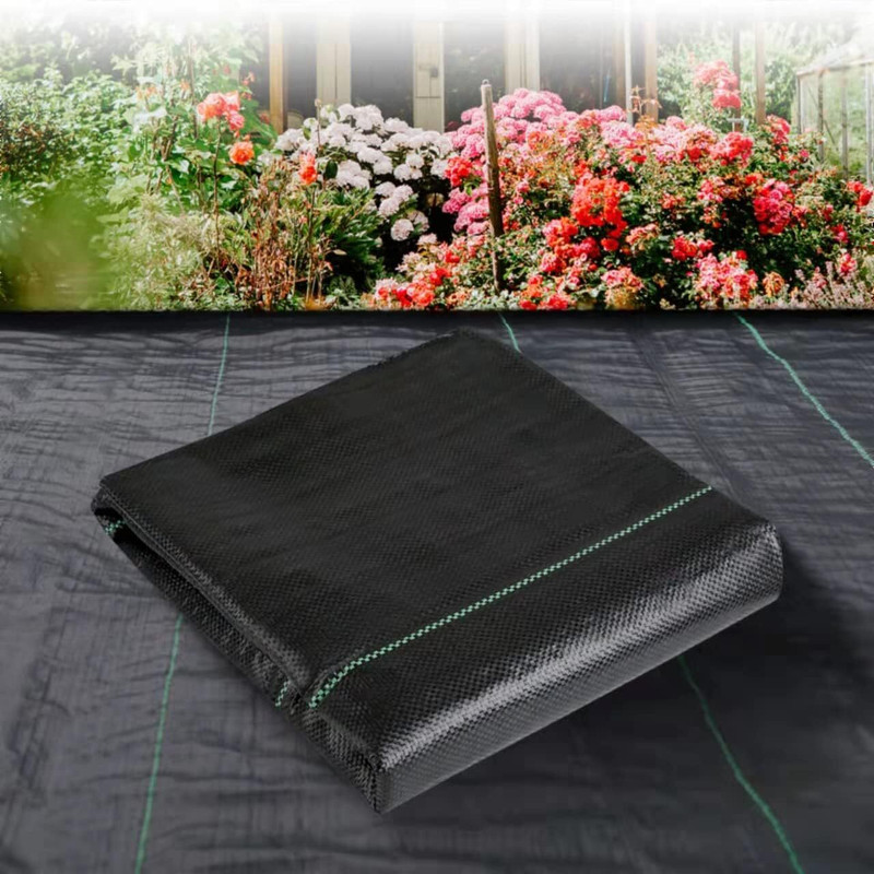 Buildingshop Weed Mat for Agriculture 110 GSM (1 Meter X 5 Meter) Weed Block Gardening Mate Garden Mulch(Black 0.5 kg)