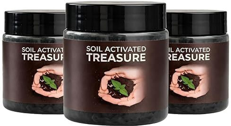 Eloxa Treasure Soil Activator for Plants Boosts Soil Quality & Root Strength Pack 3 Fertilizer(300 g, Powder)