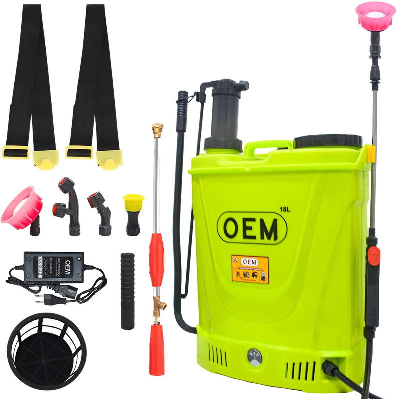 OEM 2in1 Agriculture Sprayer 12V8A Battery Manual Operated Knapsack With Copper Gun 18 L Backpack Sprayer(Pack of 1)