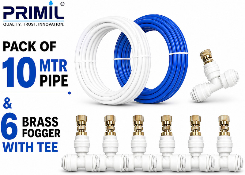primil 0.3mm Brass nozzle for Water misting system for foggers for dairy f 3.35 L Hose-end Sprayer(Pack of 7)