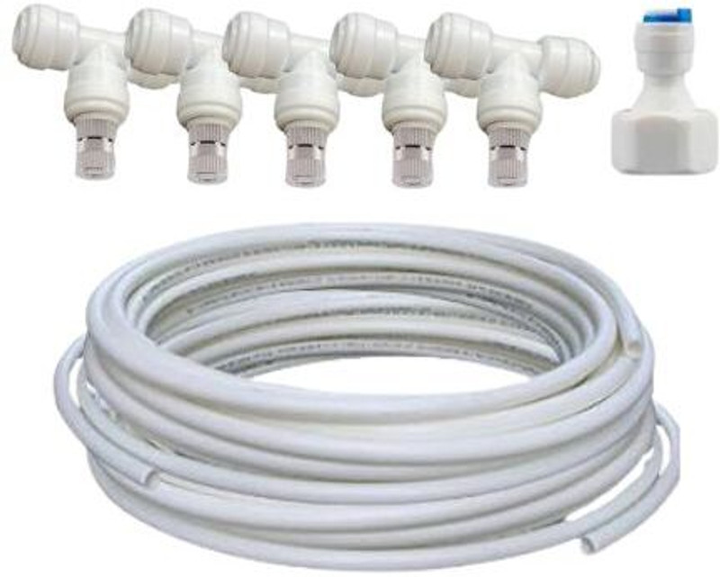 Zecqua 10 mtr Fogger PIpe Setup 6 pcs nozzel for Home/Mist Cooling Syste 100 L Hose-end Sprayer(Pack of 7)