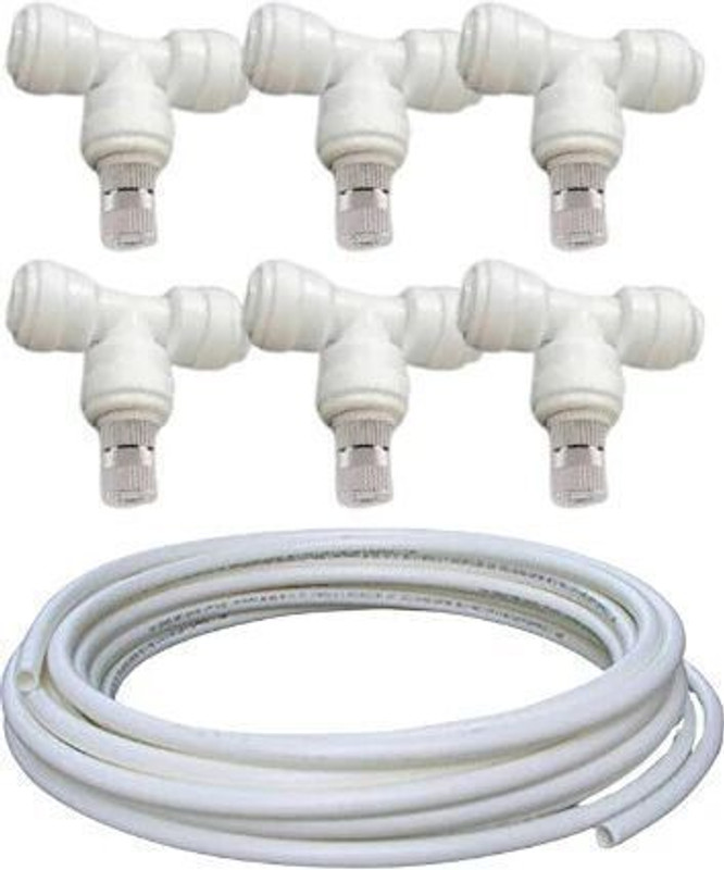 Zecqua 10 mtr Fogger PIpe Setup 6 pcs nozzel for Home/Mist Cooling Syste 100 L Hose-end Sprayer(Pack of 7)