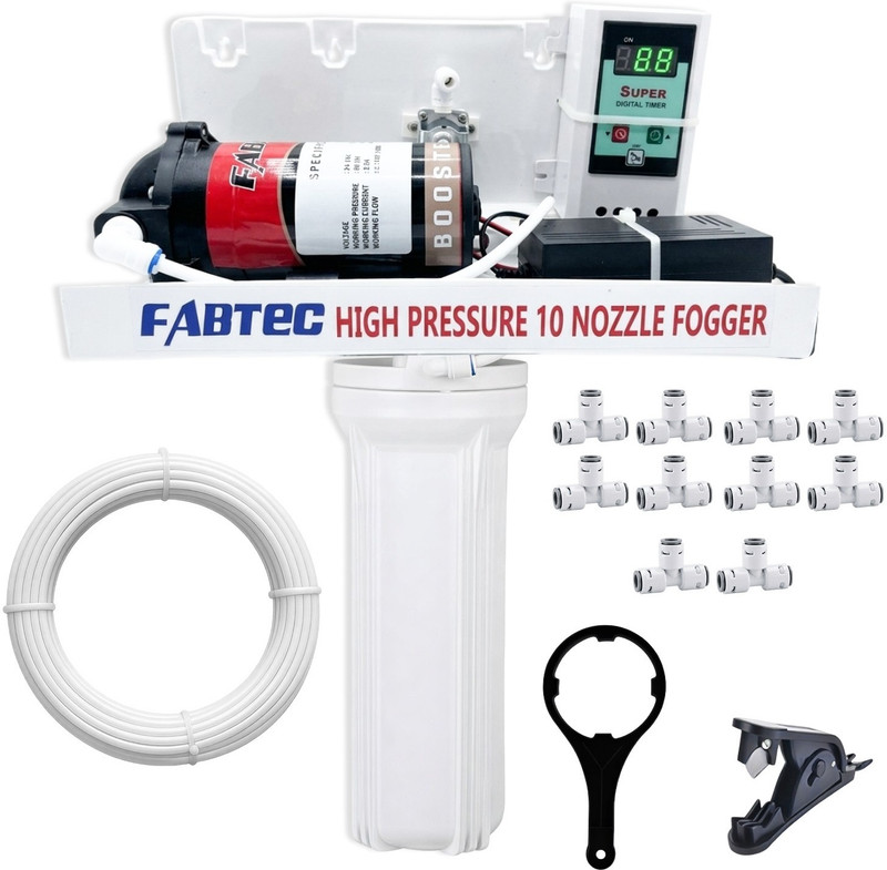 blukryst Fogger Kit for Dairy & Poultry with 10 Nozzles & 100 GPD Pump 2.5 L Hand Held Sprayer(Pack of 16)