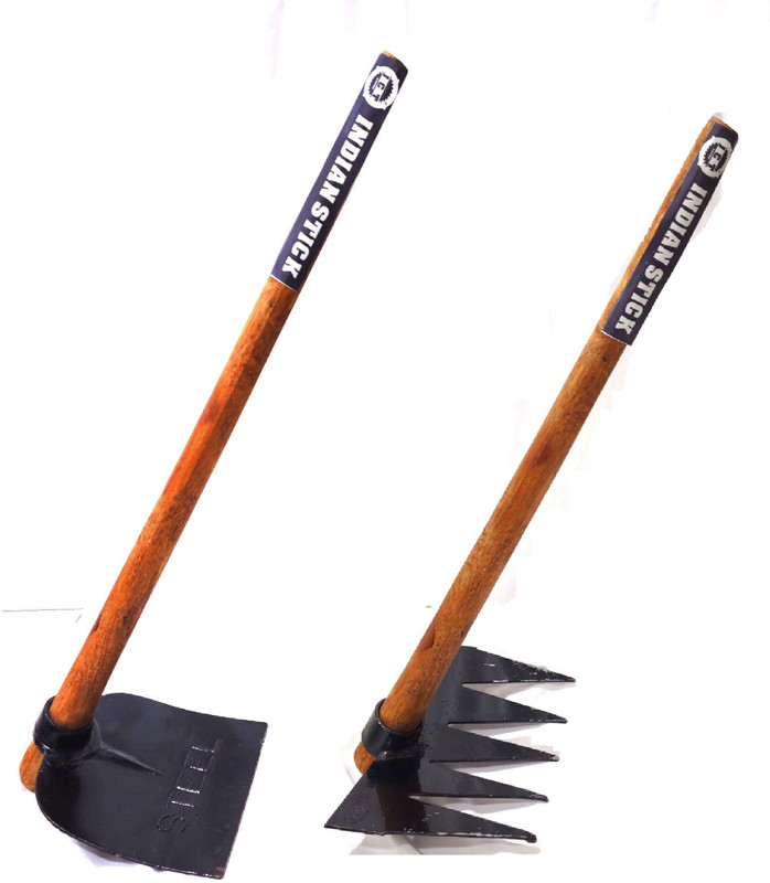 JCT AGRICO strong iron steel spade with wooden handle 70cm Garden Tool Kit(2 Tools)
