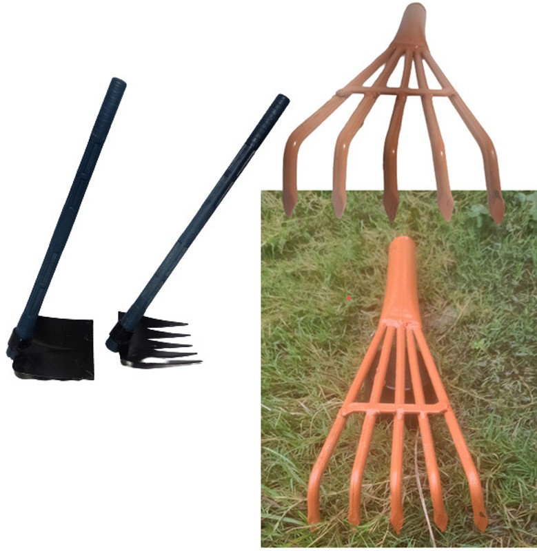 GREEN TOUCH Weeder Remover Unbrackble Handle,Grass Remover,Lawn Remover,Iron Weed Remover Garden Tool Kit(5 Tools)