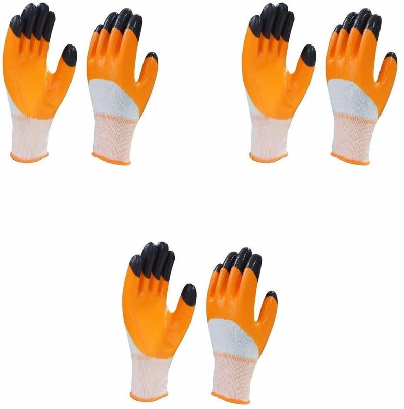 wyk High Quality Anti Cut Resistant Reusable Hand Gloves, Cleaning Gloves (3 Pair) Gardening Shoulder Glove