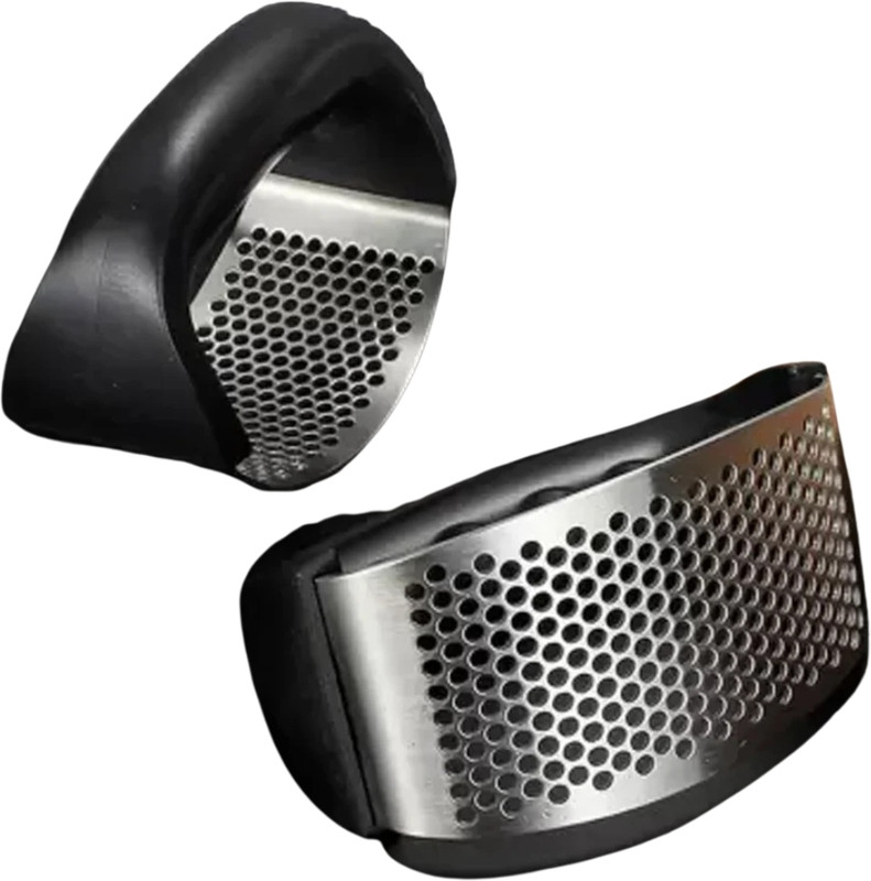 Wagster Stainless Steel Garlic Press Crusher Ginger Mincer Kitchen Tool Durable Garlic Press(Black)