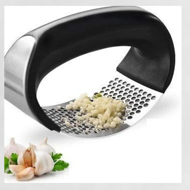 RadhikaPrints Garlic Crusher Garlic Press (Multicolor)_G29 Garlic Press(Grey)