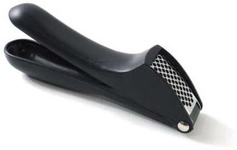 SIGNAMIO Stainless Steel Manual Garlic Press(Black, Steel)