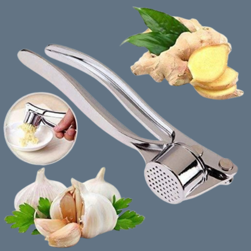 TREANDYY Heavy Duty Garlic Crusher with Easy Squeeze Garlic Press(Steel)