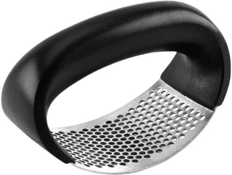 mapperz Garlic Press Hand Garlic Crusher Chopper Rust Proof Garlic Press(Black)