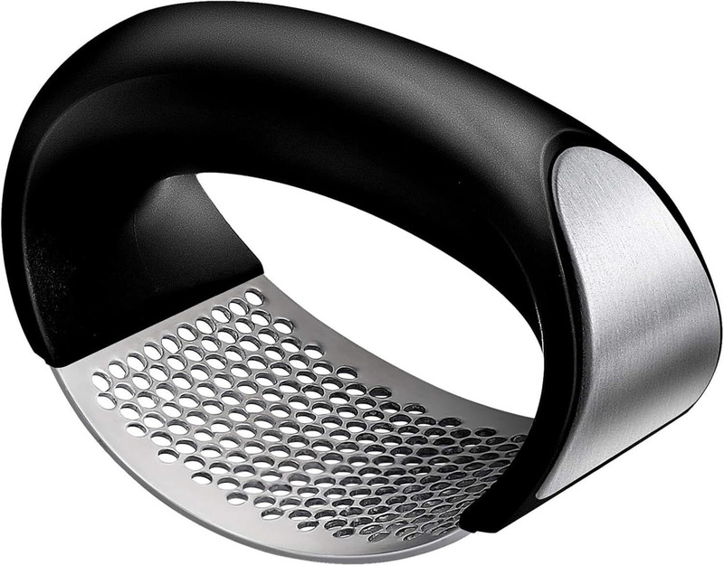 Lifera Garlic press hand operated small black stainles steel Garlic Press(Black)