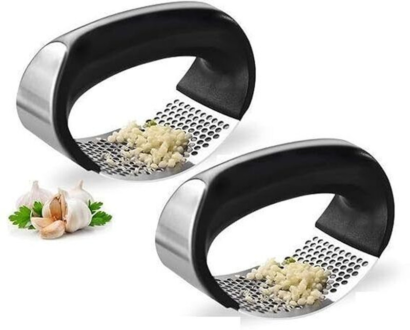 AARISTRA Garlic Crusher Stainless Steel Garlic Press(Black)