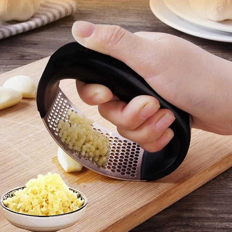 KPNB Steel Garlic Press Ginger Crus Garlic Press(Black)