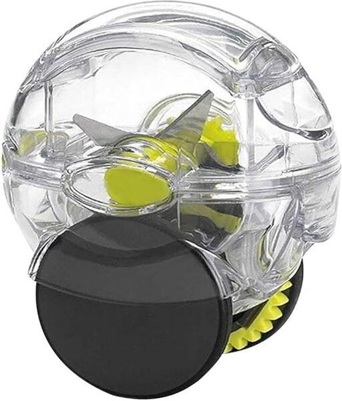 HEVASNEK Versatile Kitchen Tool for Garlic Mincing and Grinding Garlic Press(Clear, Black)