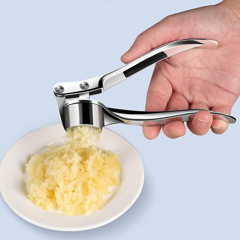 SHIVIM Stainless Steel Garlic Peeler & Press | Multi-Function Garlic & Ginger Crusher Garlic Press(Multicolor)