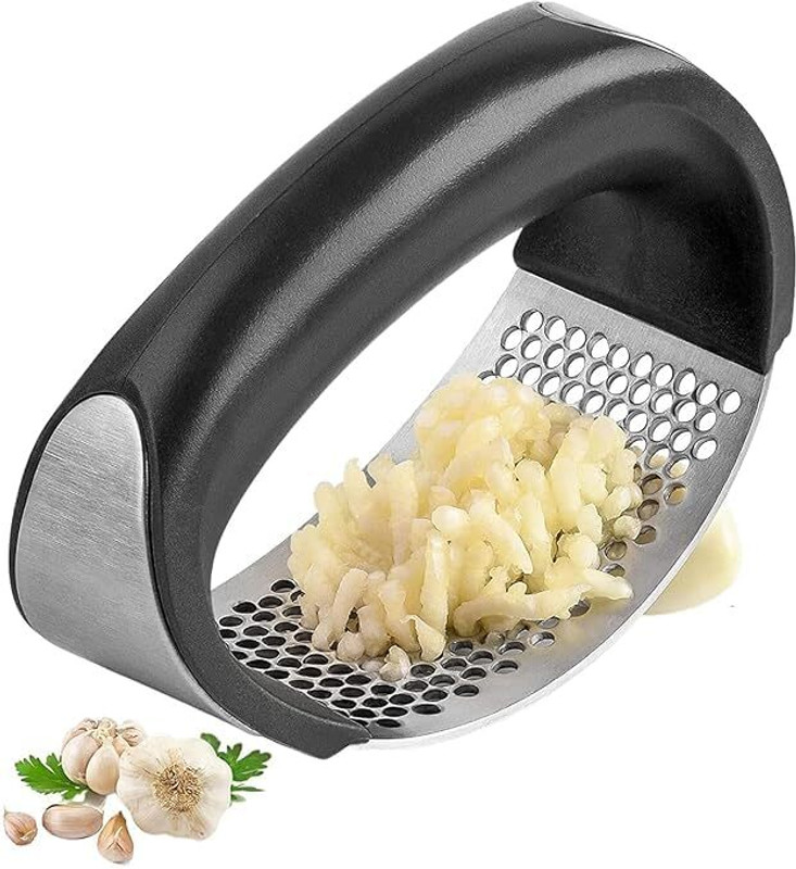Prexinus Lehsun/Garlic Presser Crusher – Manual Garlic Cursher Tool For Kitchen Garlic Press(Silver)