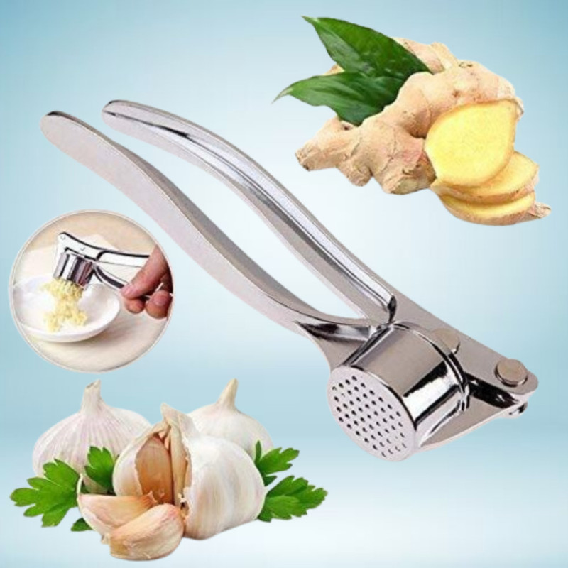 TREANDYY Heavy Duty Garlic Press with Comfortable Grip Garlic Press(Steel)