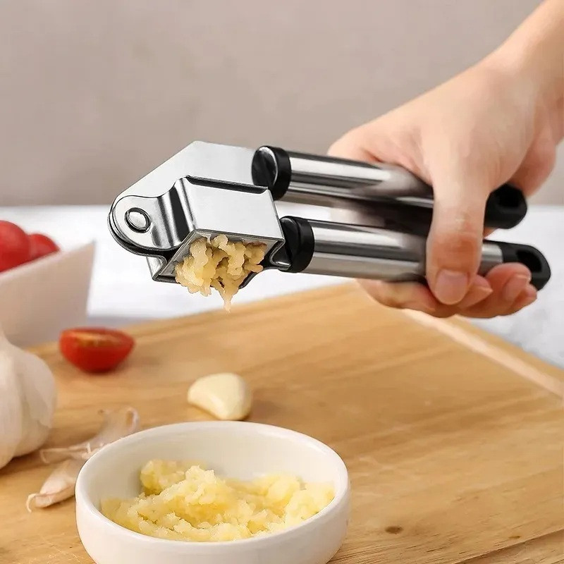 Zensil Heavy Duty Garlic Press Stainless Steel | Easy Squeeze Kitchen Tool Garlic Press(Silver)