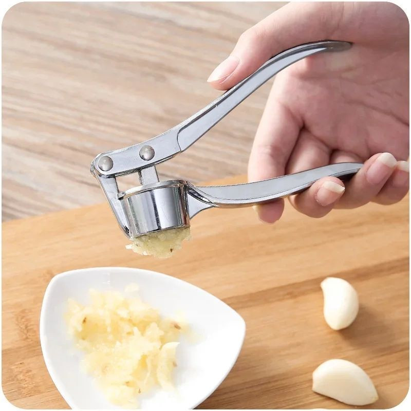 BOARDCAB Stainless Steel Finish Heavy Duty Garlic Press Garlic Press(Silver)