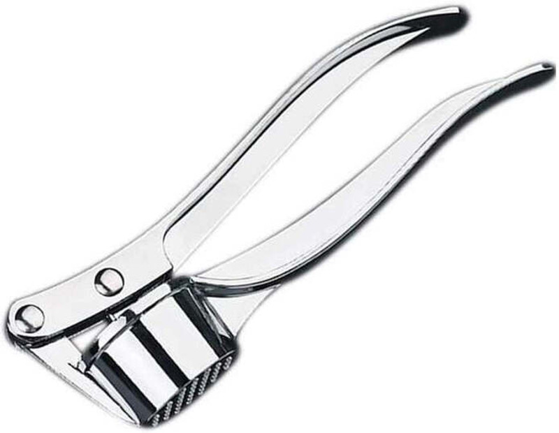 Meswarn Stainless Steel Garlic Press Crusher – Durable & Easy to Use Garlic Press(Steel)