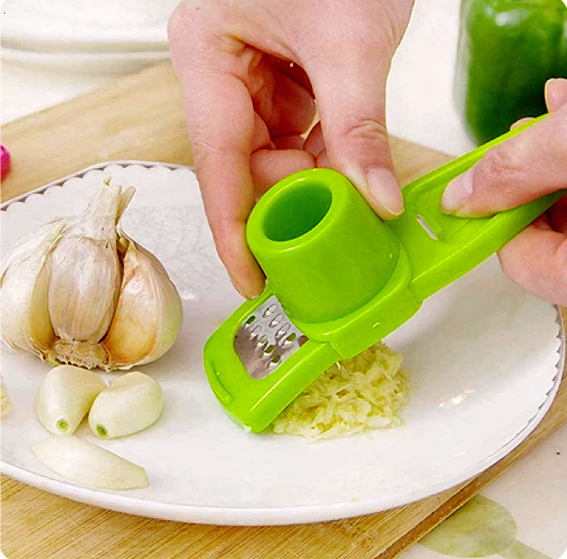 Cena Plastic And Steel Garlic Grater Garlic Press(Multicolor)