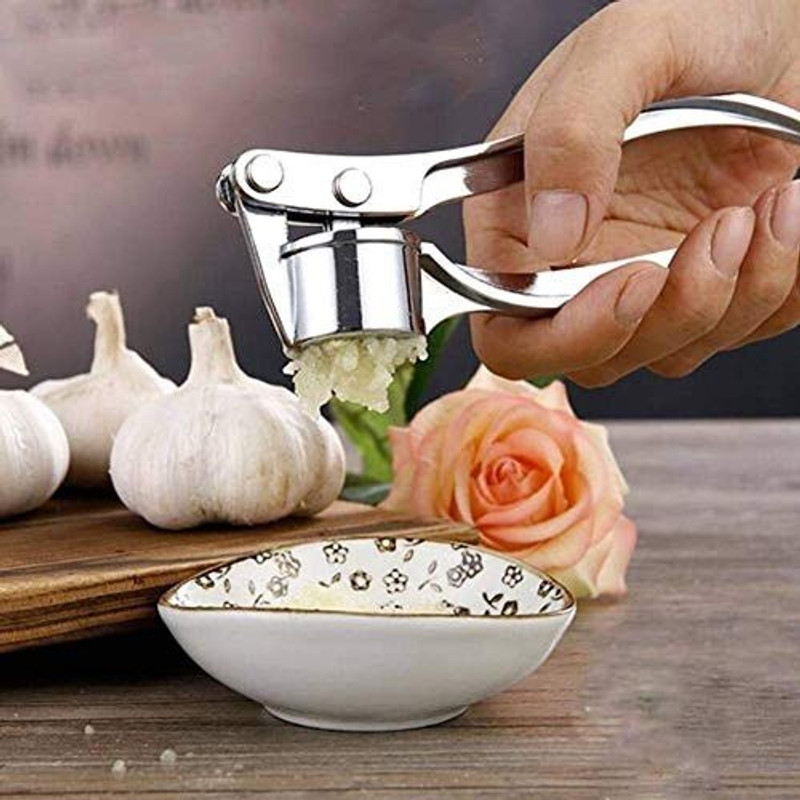 Luxurium decor Blluex Garlic Crusher (Pcs 1)_ Divine Vegetable & Fruit Scraper Garlic Press(Steel)