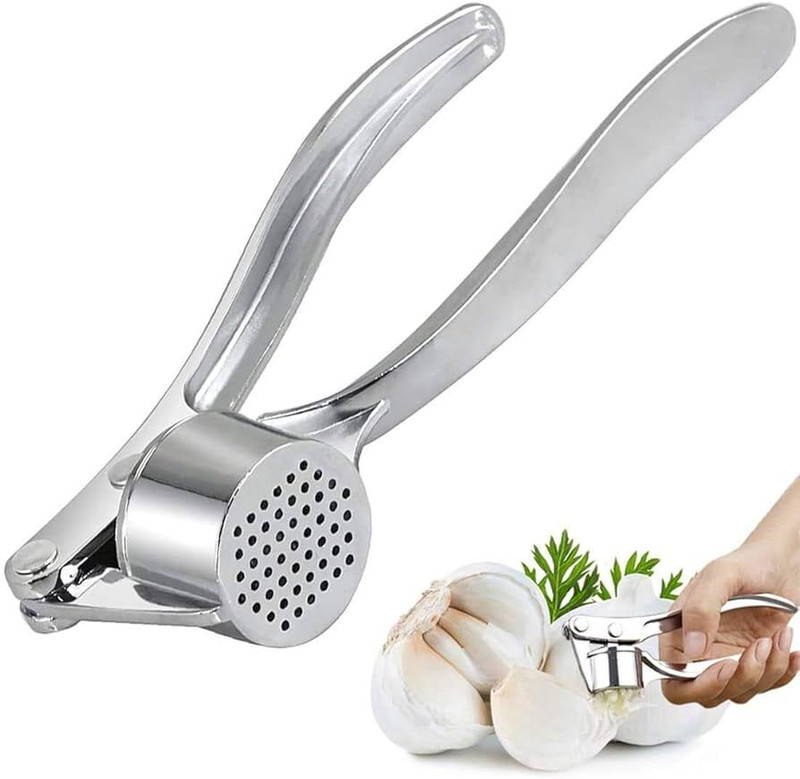 sdhub Stainless Steel Garlic Press & Ginger Crusher Garlic Press(Steel)