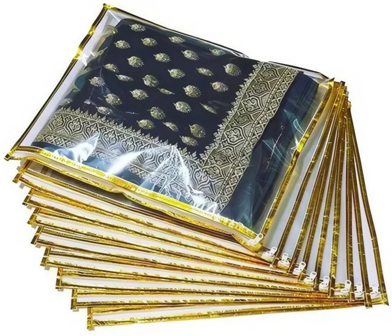 Albacore saree gold Clothes Storage Bags Saree Covers with Zip for Dresses Lehengas Organizer 123(glod)