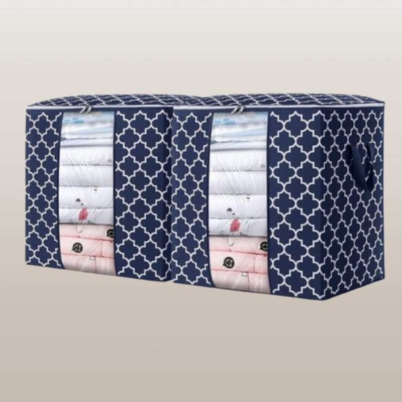 STORAZE PVC Big Storage Bag for Clothes GARMENT COVER(Blue)