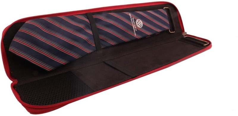 Bespoke Pelle Tie Case Tie Case Holder Genuine Leather Blazing Red Blazing Red(Blazing Red)
