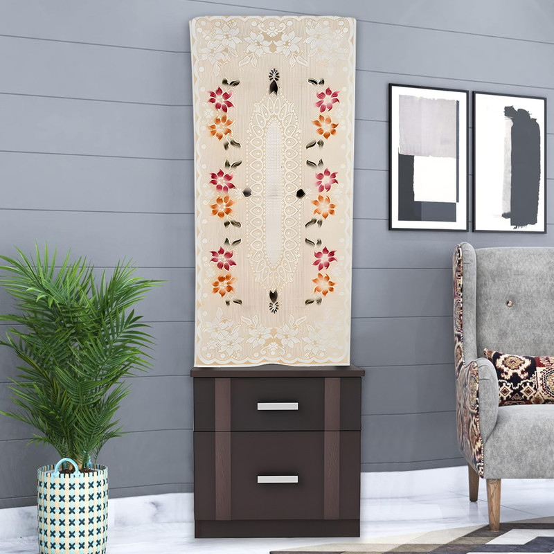 Heart Home Dressing Mirror Cover Flower Design Dressing Mirror Cover Protection for Dust& Scratches(White&Orange) 44HH0184(White & Orange)
