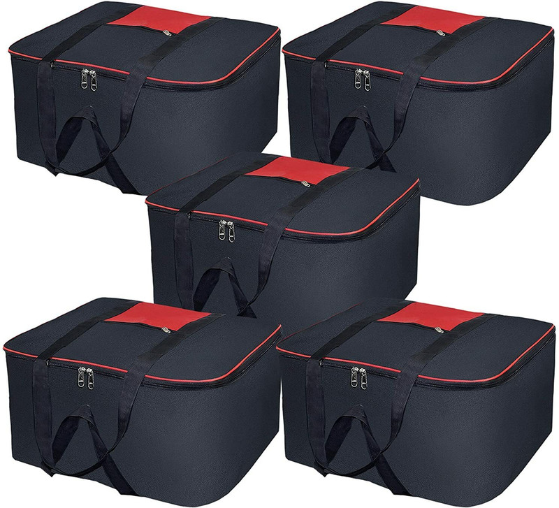 SH NASIMA Jumbo Organizer|Jumbo Organizer Box| Underbed Storage Bag Moisture Proof Cloth Organiser Luggage Cover(Nylon, Red)