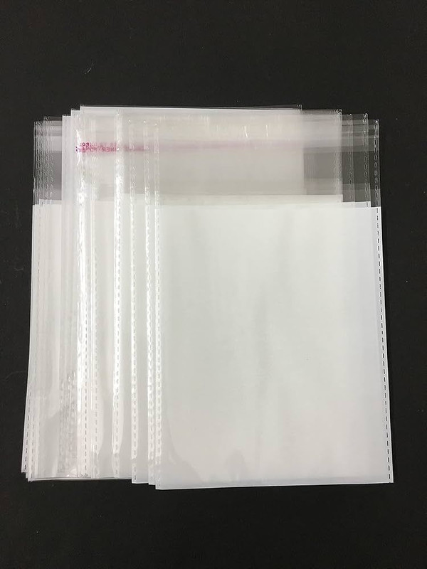 Retailvibes 6x8 Inch | 15x20 Cm 100 Pcs Bopp Pouch Transparent Packing Bags | Self Adhesive Jewelry & Accessories Pouch(Transparent)