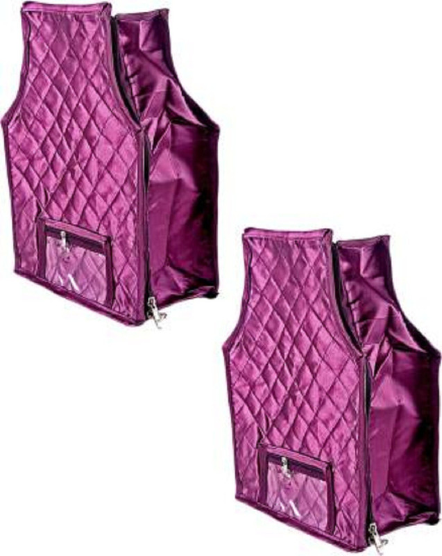 ultimatefashionista garment cover Blouse cover satinDesigner 4 Inch Height Side Transparent (purple) Blouse cover satinDesigner 4 Inch Height Side Transparent (purple)(Purple)