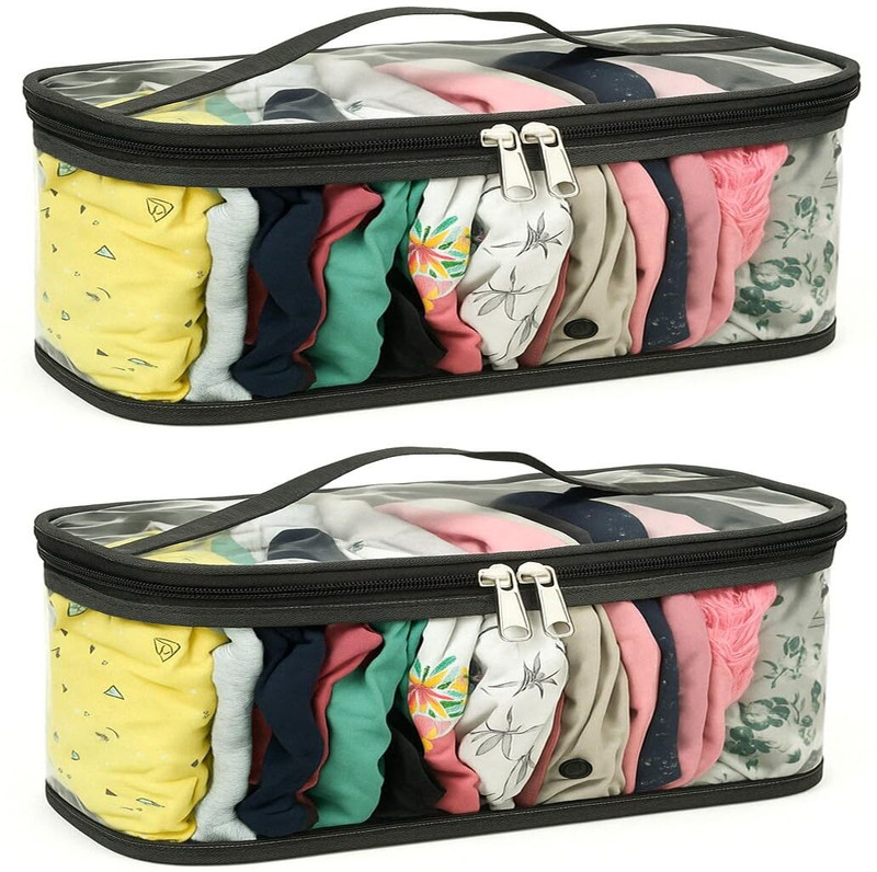 VYORA Undergarments Storage bag Undergarments organizer Lingerie organizer Baby cloth cover Organizer box Cloth organiser Cloth storage box Socks organizer Drawer Organizers for Underwear, Innerwear Legging Storage box(Black)