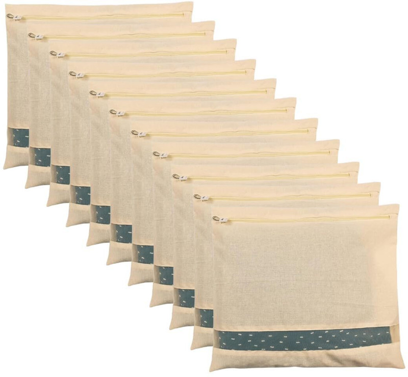 ERVY Clothes Covers Cotton Saree Bags/Clothes Covers For Storage Single Cotton Laundry Bag(Off White)