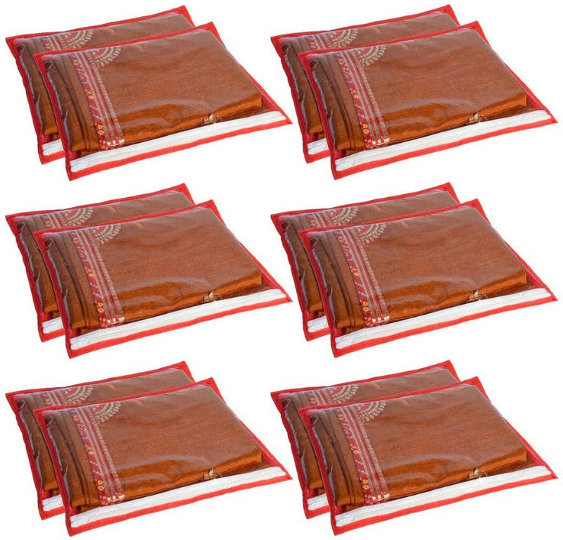 House of Common single saree cover set of 12(Red)