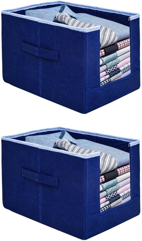 JoyeCrafts Cloth Storage Box Shirt storage box Shirt Stacker Closet Organizer - Shirts and Clothing Organizer Storage box P2(Blue)