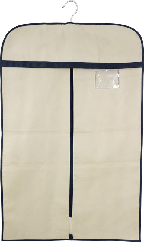 Ankit International Non Woven Non Woven Foldable Suit Coat Cover With Patti Design Beige NCC126541(Beige)