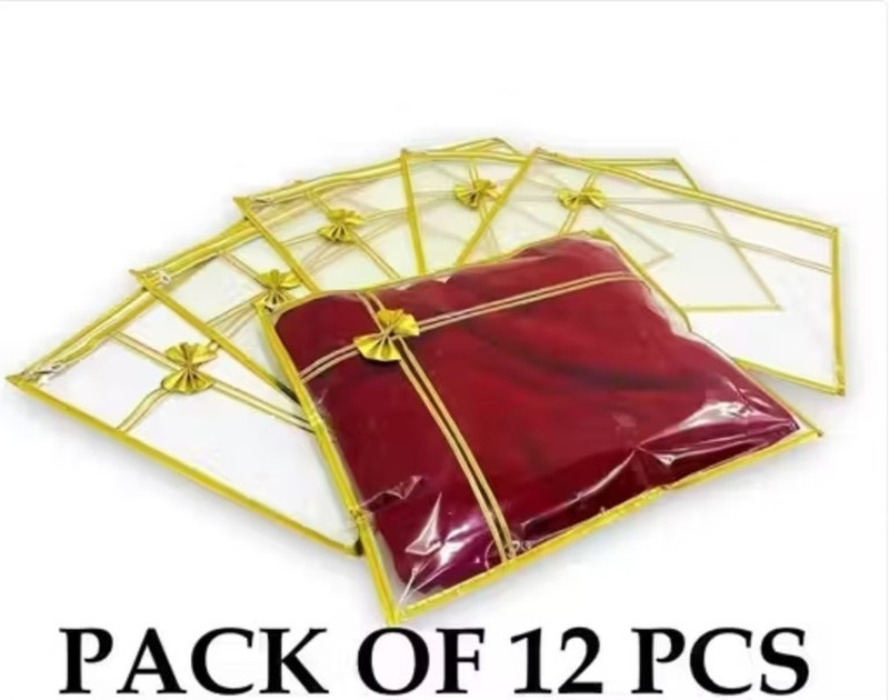alam enterprises Best Saree cover Saree cover Single Saree Cover Set of 12 storage bags Saree/Suit Cover Storage Bags(Gold)