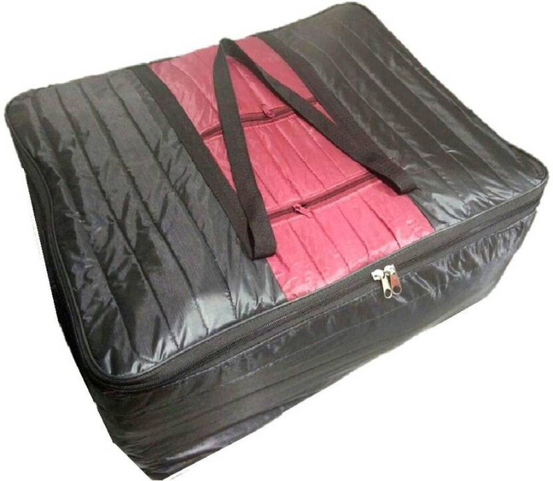 Aadhya Multipurpose Quilt blankets bedsheets cover storage bag v62(Black)