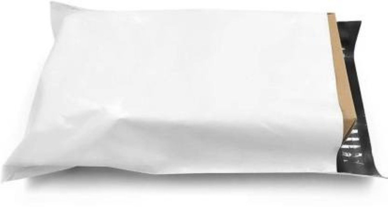 JFLEXY PACKAGING 10x14 Inch Plain Temper Proof Courier Bag With Document Pouch(White)