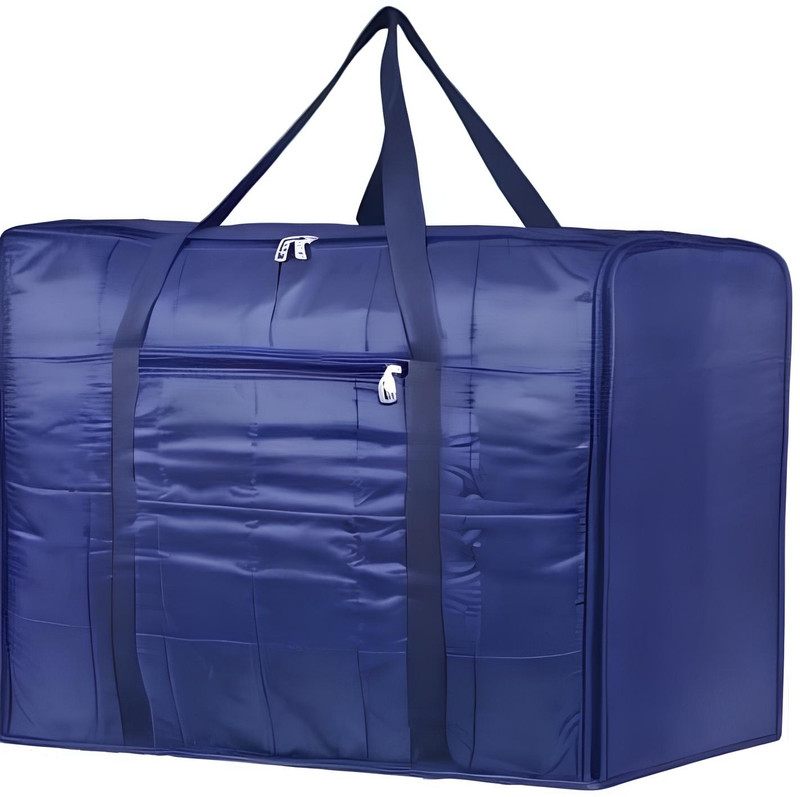Madcock Big Size Blanket Cover Bag Underbed Blanket Storage Bag – Foldable&Waterproof Organizer for Quilt & Clothes Blanket cover(Navy Blue)