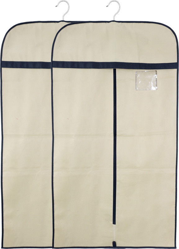 Ankit International Non Woven Non Woven Foldable Suit Coat Cover With Patti Design Beige NCC1265432(Beige)