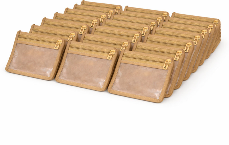 KRIOVELLEA Jewellery Storage Jewellery Pouch Set of 24 Transparent Zipper Bags for Travel KRIO-JP-24(Beige)