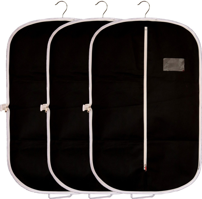 CHAMPARAN Non Woven Coat/Suit/Blazer/Garment Covers Cotton Laundry Bag(Black)