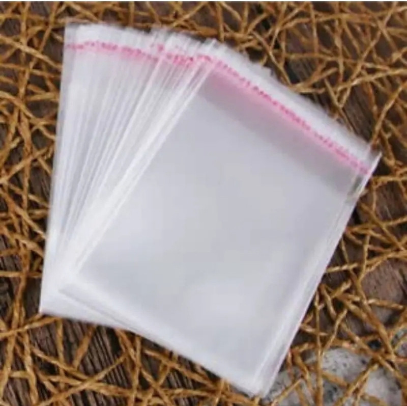 MKARTS 4x5 inch, Pack of 100 4x5 Plastic Gift Packing Transparent Pack of 100 Gift Packing Bags, Jewelry g Cosmetics Pouch(Transparent)